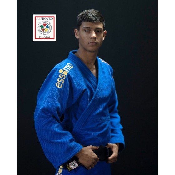 Judogi Essimo IJF Gold Blue